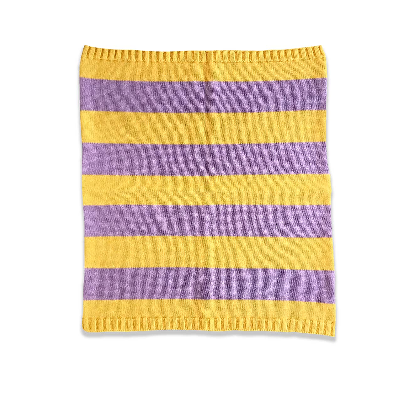 Small Two Colour Stripe Blanket Knitting Kit