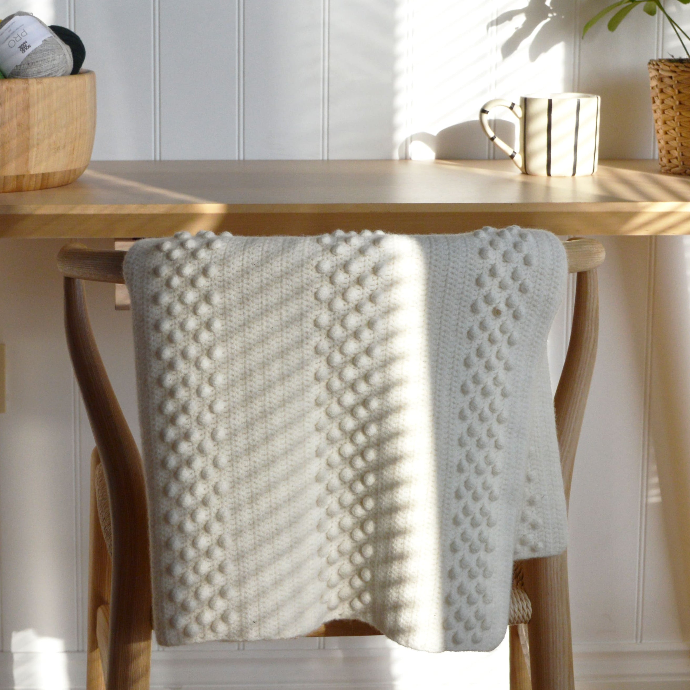Bobble Stitch Crochet Blanket Kit
