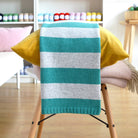 Small Two Colour Stripe Blanket Knitting Kit