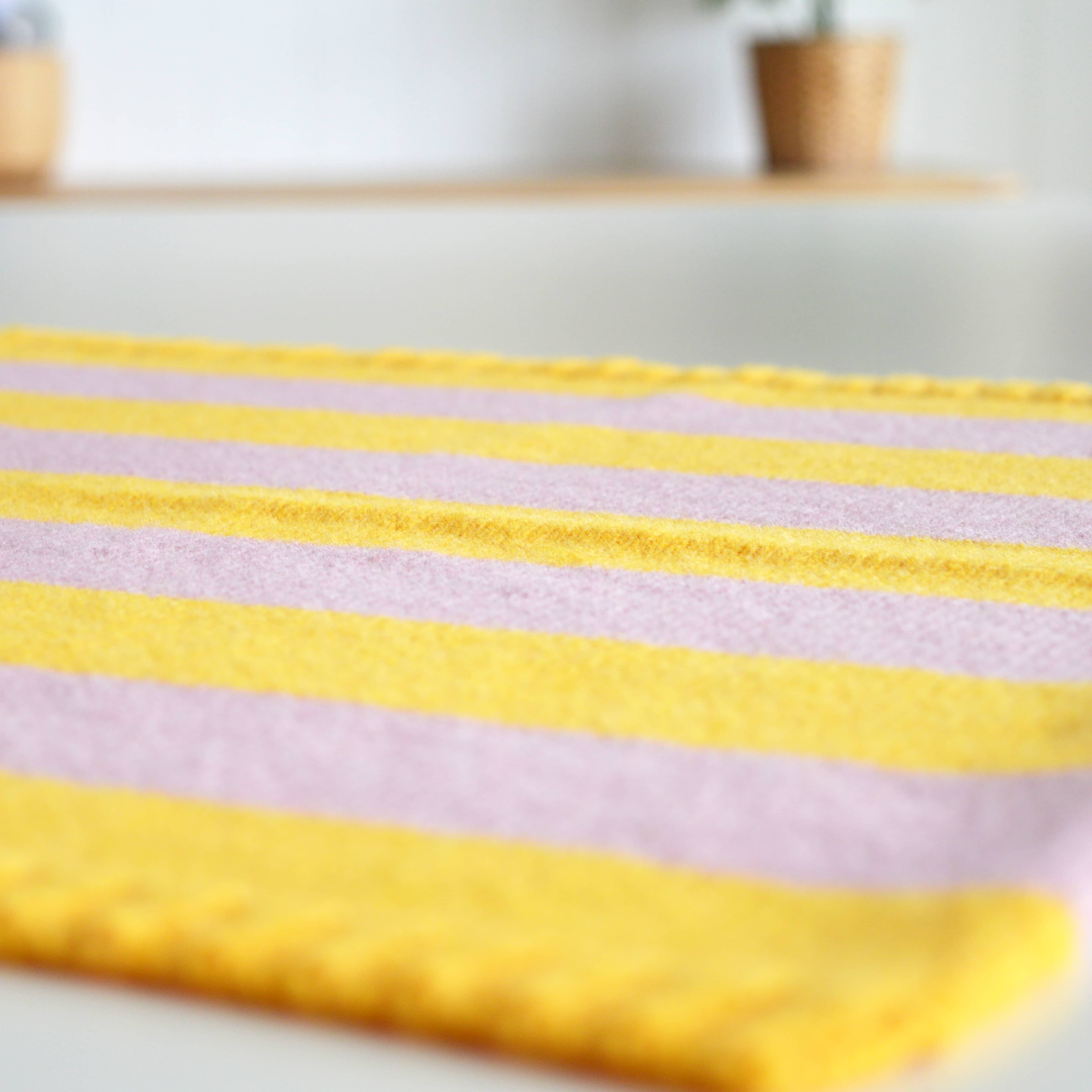 Small Two Colour Stripe Blanket Knitting Kit