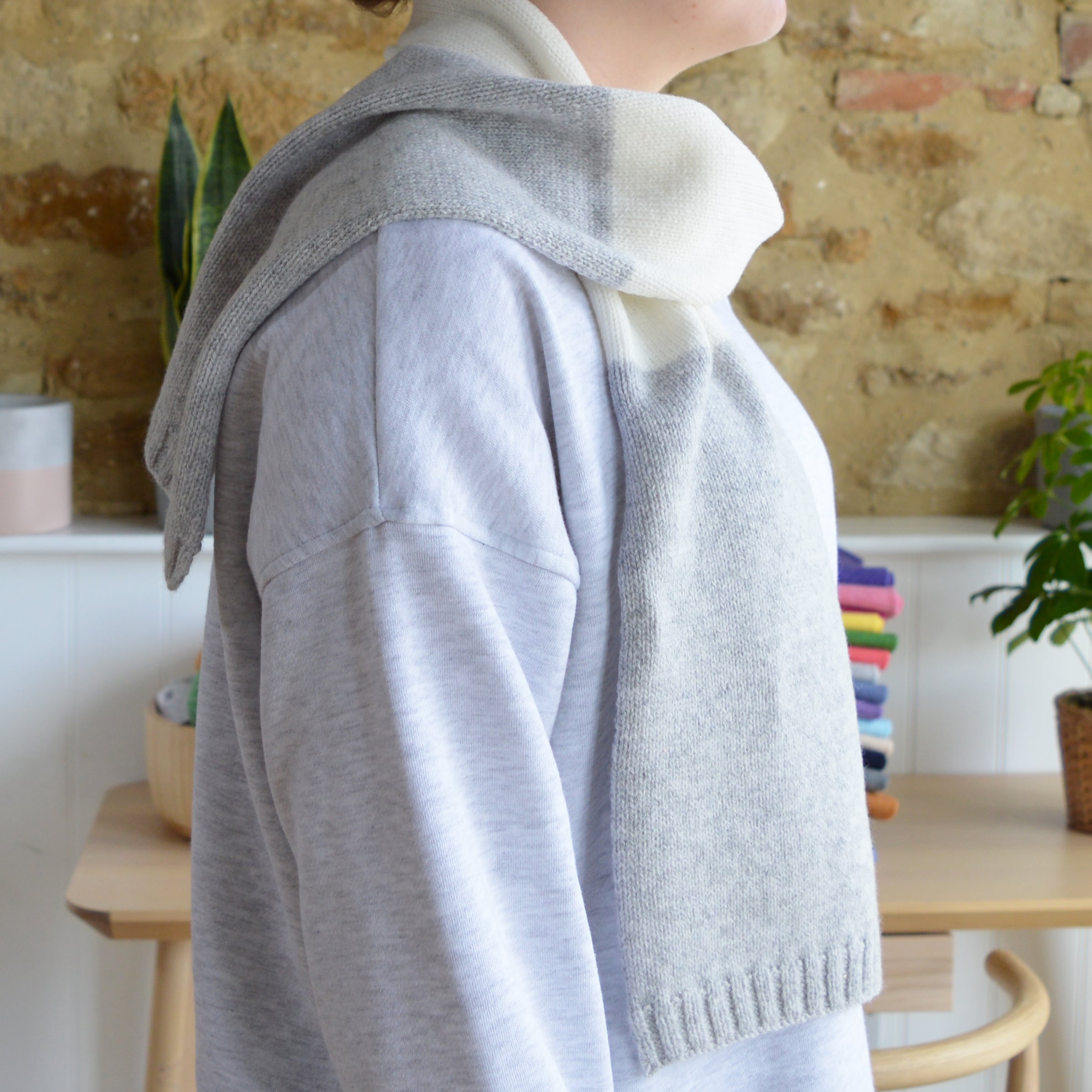 Easy Two Colour Scarf Knitting Kit