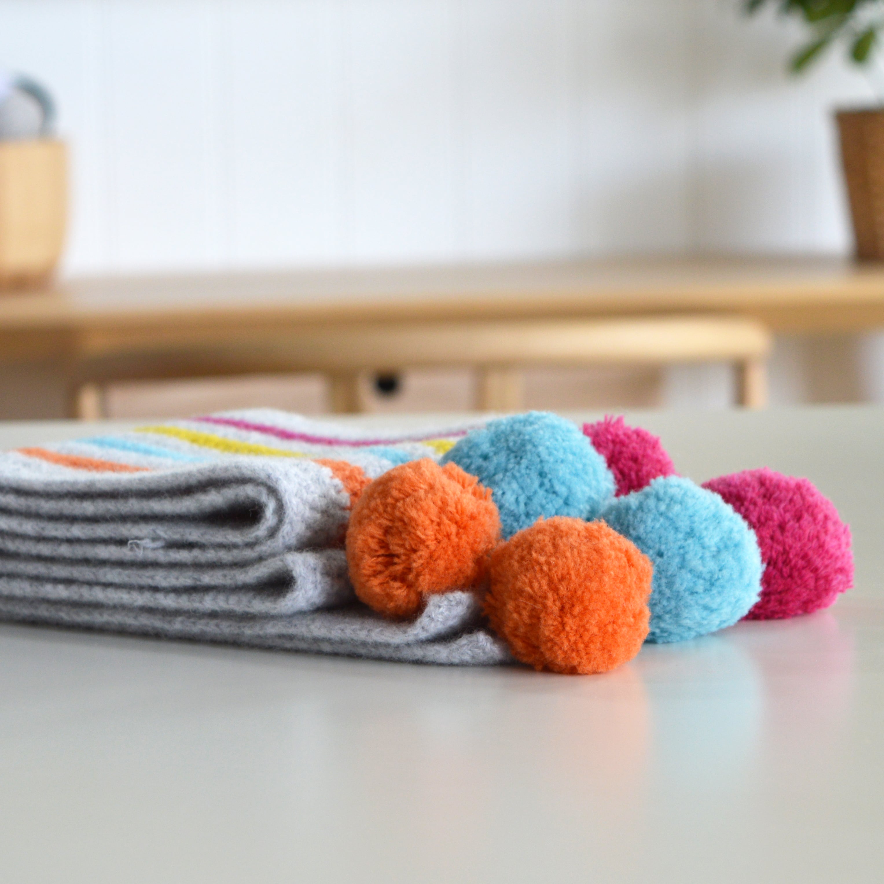 Pom Pom Crochet Scarf Kit
