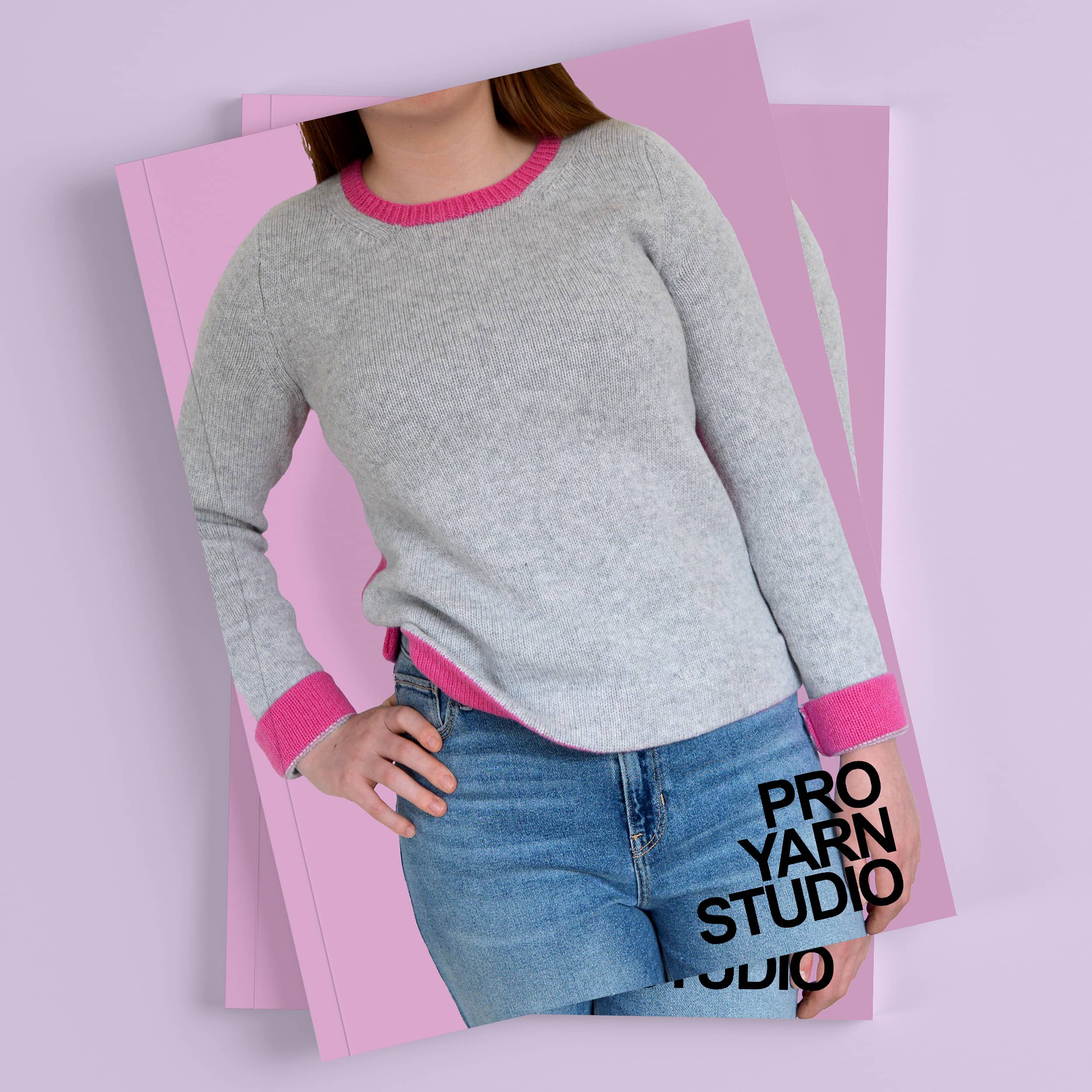 knitting pattern for modern jumper, sweater knitting pattern on table