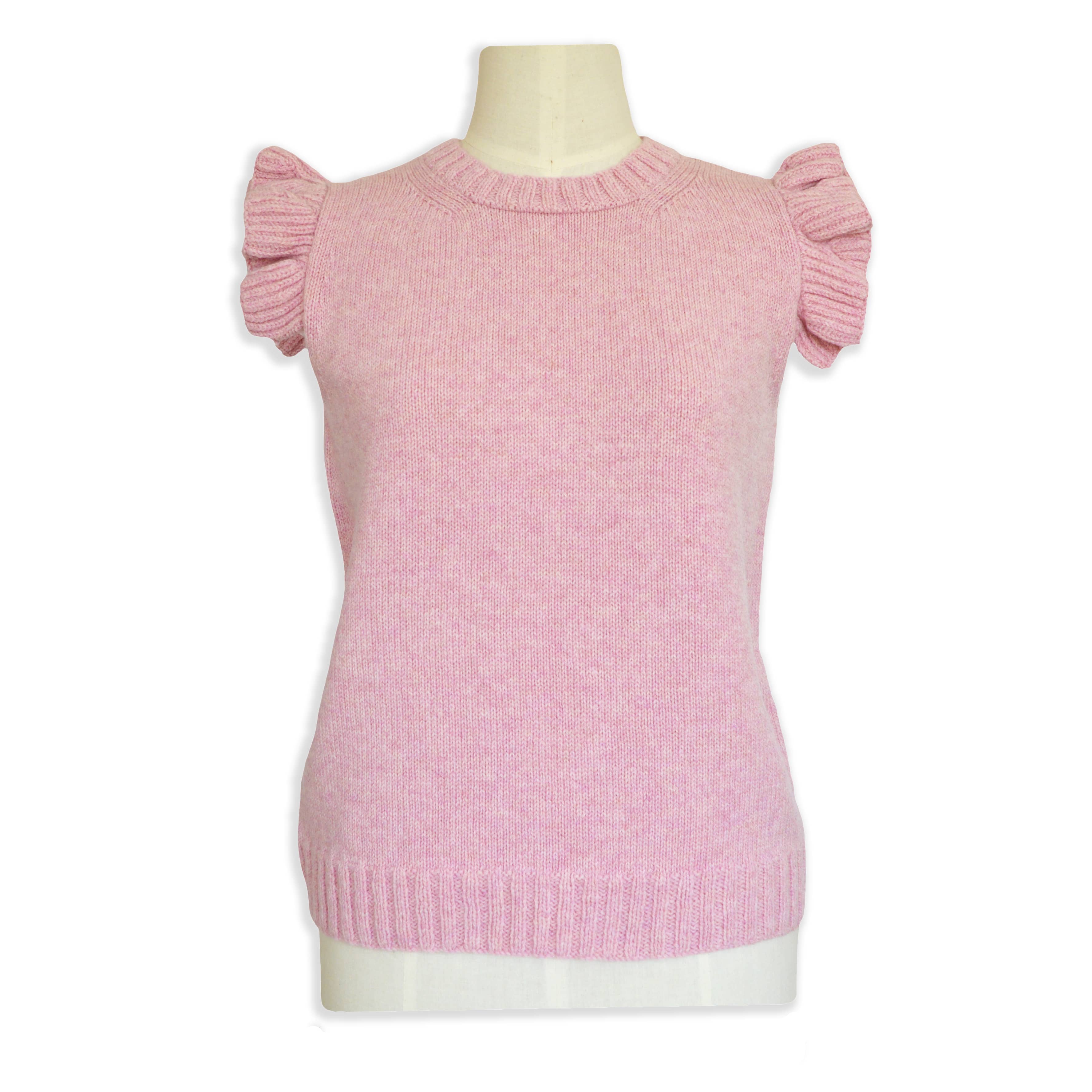 finished knitted tank top knitting pattern on clothes stand