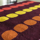close up of retro mid century modern crochet blanket