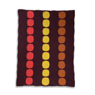 mid century modern retro design crochet blanket laid flat