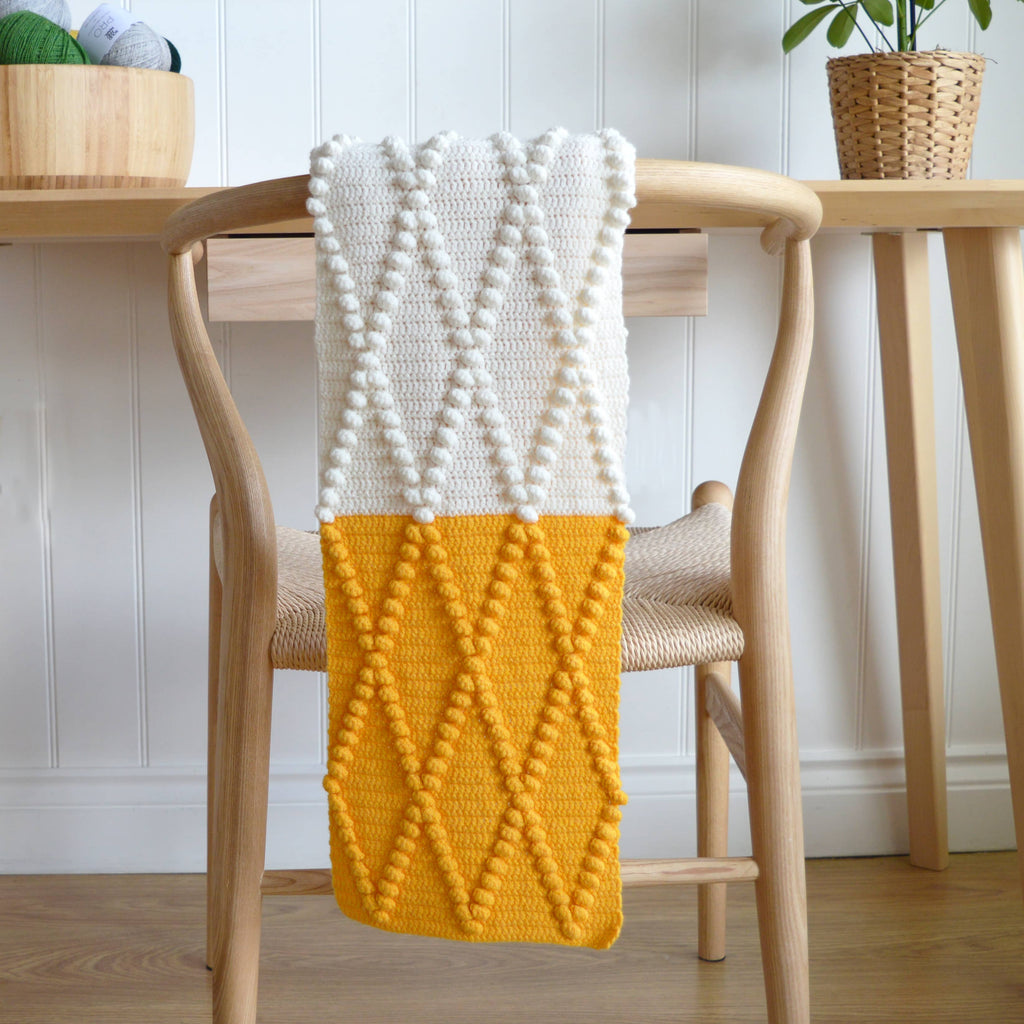 Diamond Bobble Crochet Scarf Kit