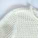 close up of breton lace knitting pattern showing modern lace knitting pattern jumper