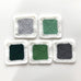 Pro Yarn Studio Five Colour Granny Square Crochet Blanket Kit. Green colour swatches