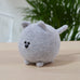 completed grey amigiurumi cat from cat crochet kit