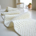 chunky mesh crochet scarf kit ruffled on  table